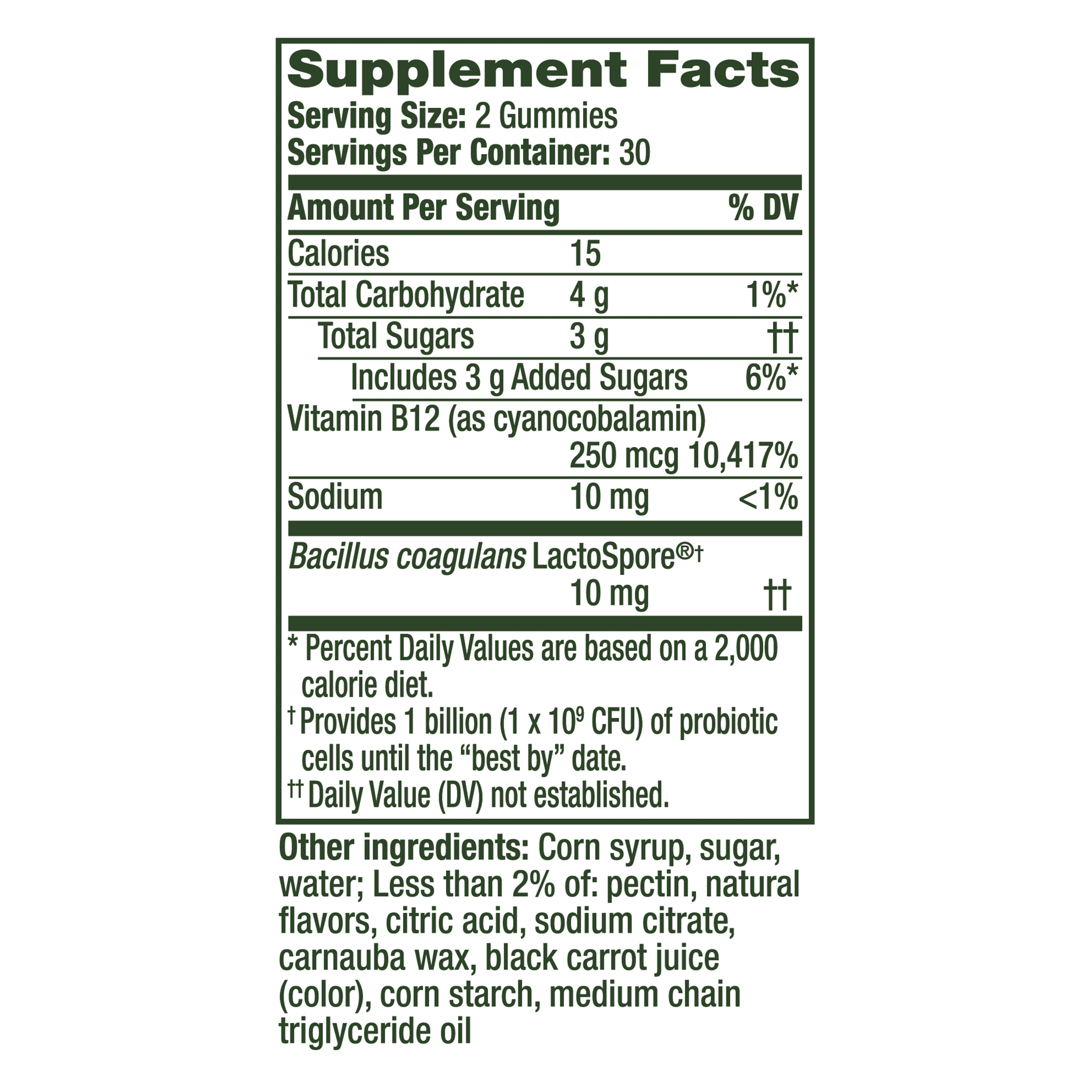 Align Bloating Relief + Food Digestion Gummies - Label Facts