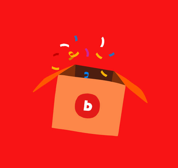 illustration av paket med konfetti