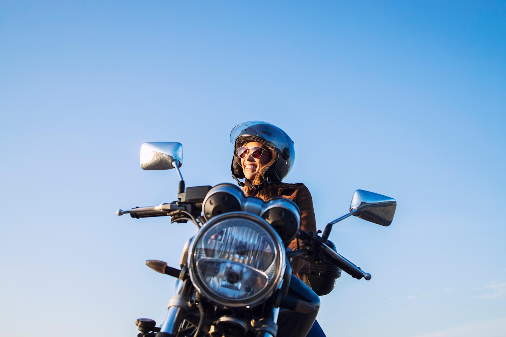 Girl on motorcycle