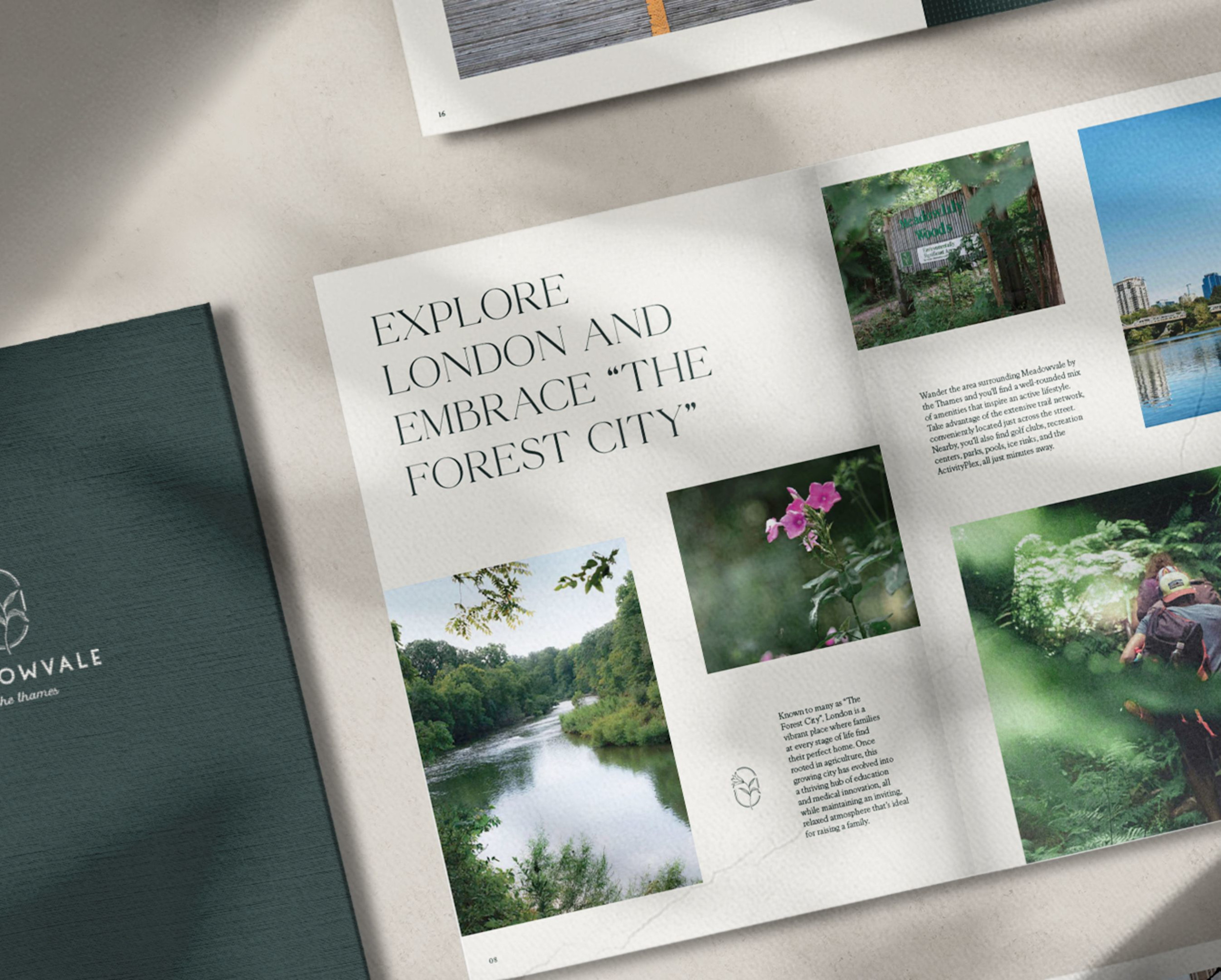 A beautiful spread of a meadowvale adventure guide book