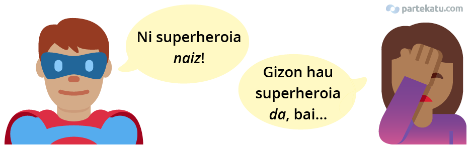 ejemplo de verbos NOR del indicativo del euskera