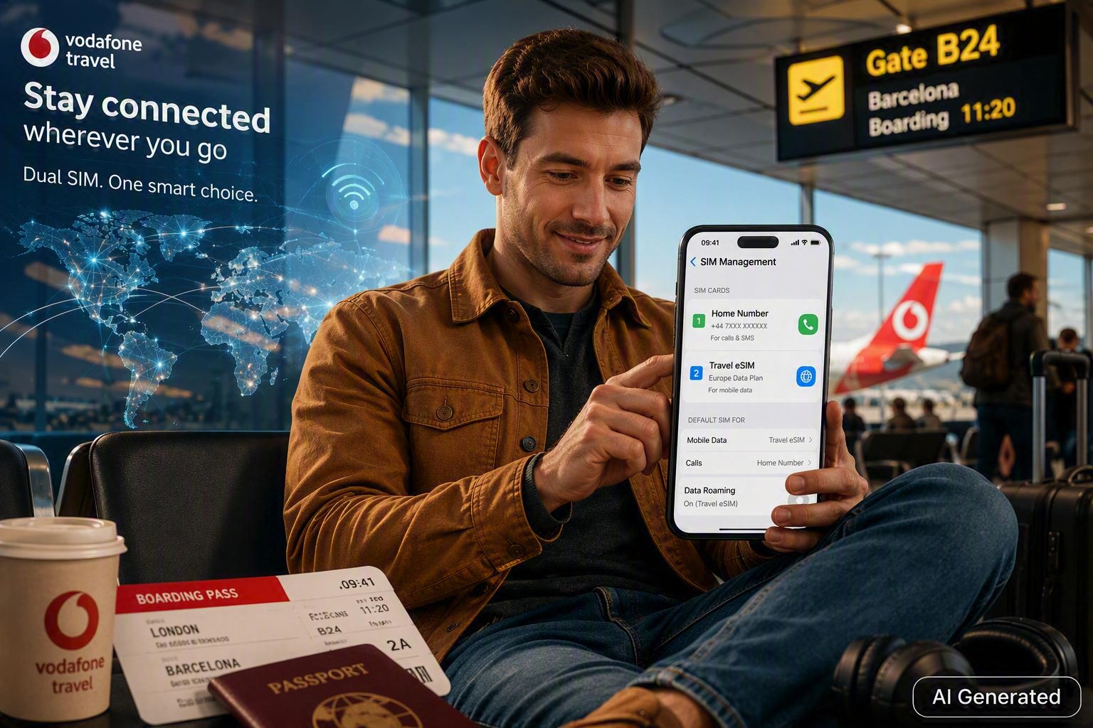 Dual SIM Travel Setup Keep Your Number for Calls and Use a Travel eSIM for Data Image
