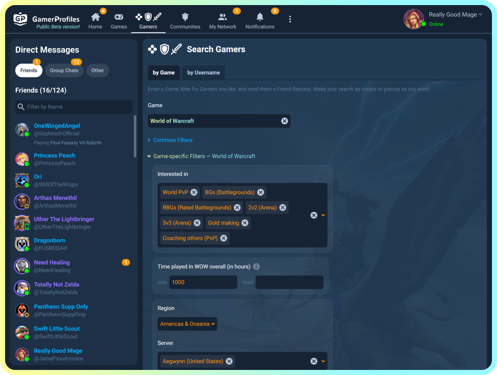Find Friends for Every Game - GamerProfiles