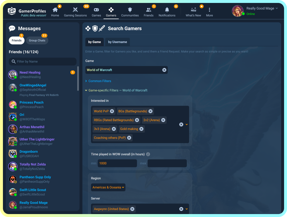 Find Friends for Every Game - GamerProfiles