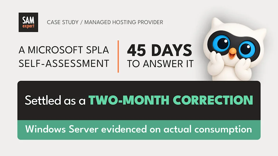 Microsoft SPLA Self-Assessment Closed Without an Audit