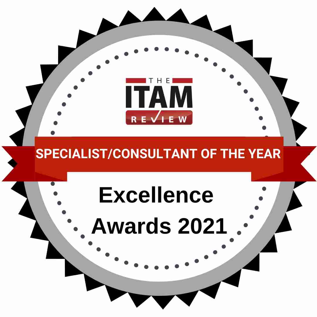 ITAM Review Badge ITAM Review Excellence Award 2021 Consultant of the Year badge