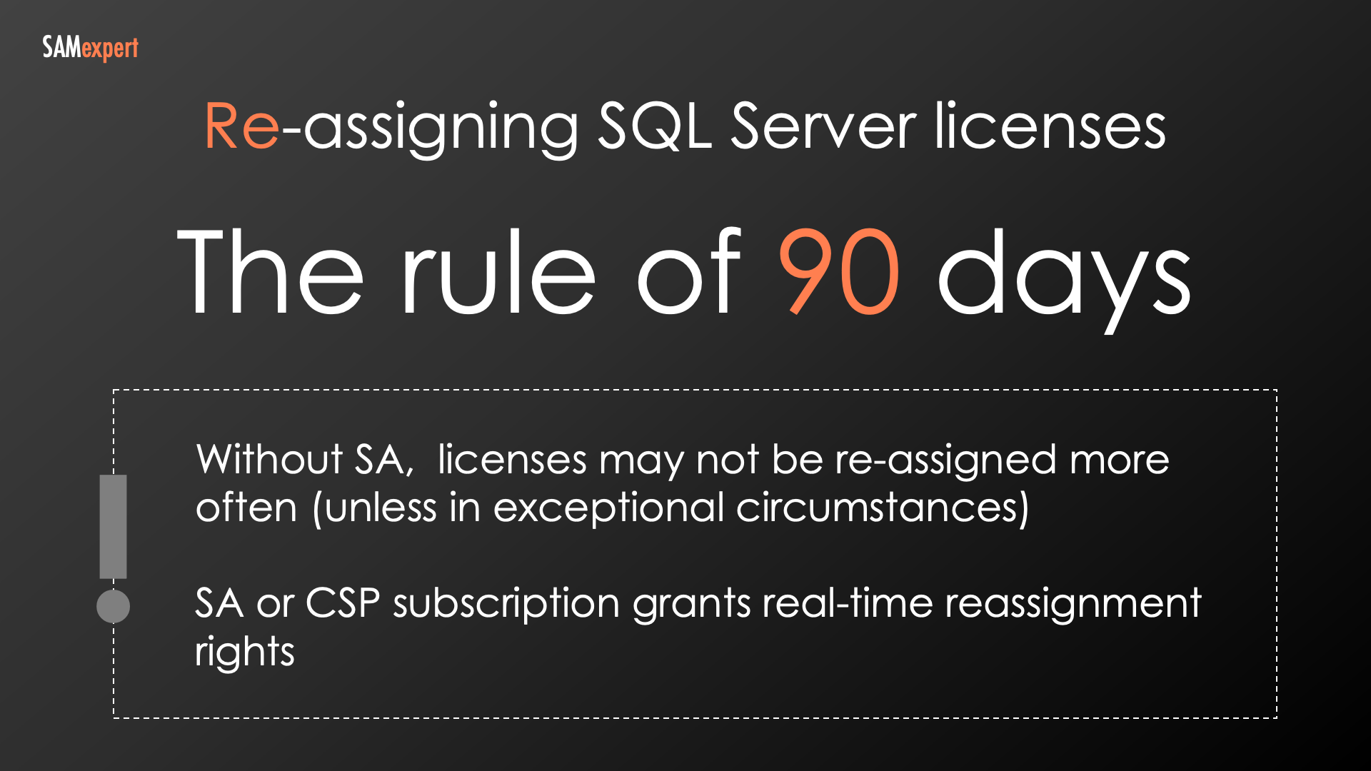 Reassigning SQL licenses