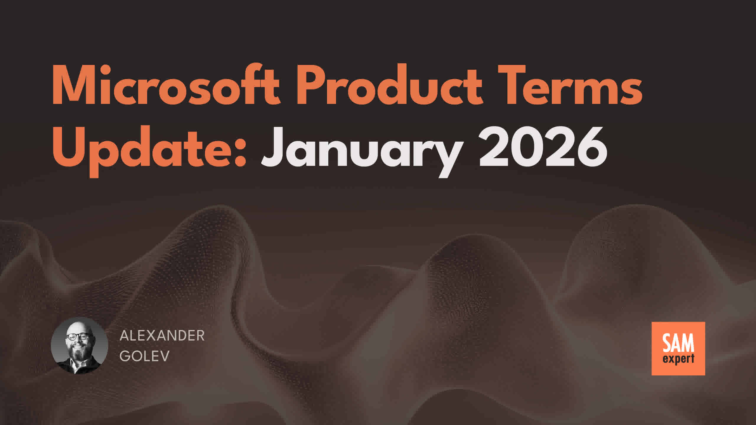 Microsoft Product Terms Update: January 2026