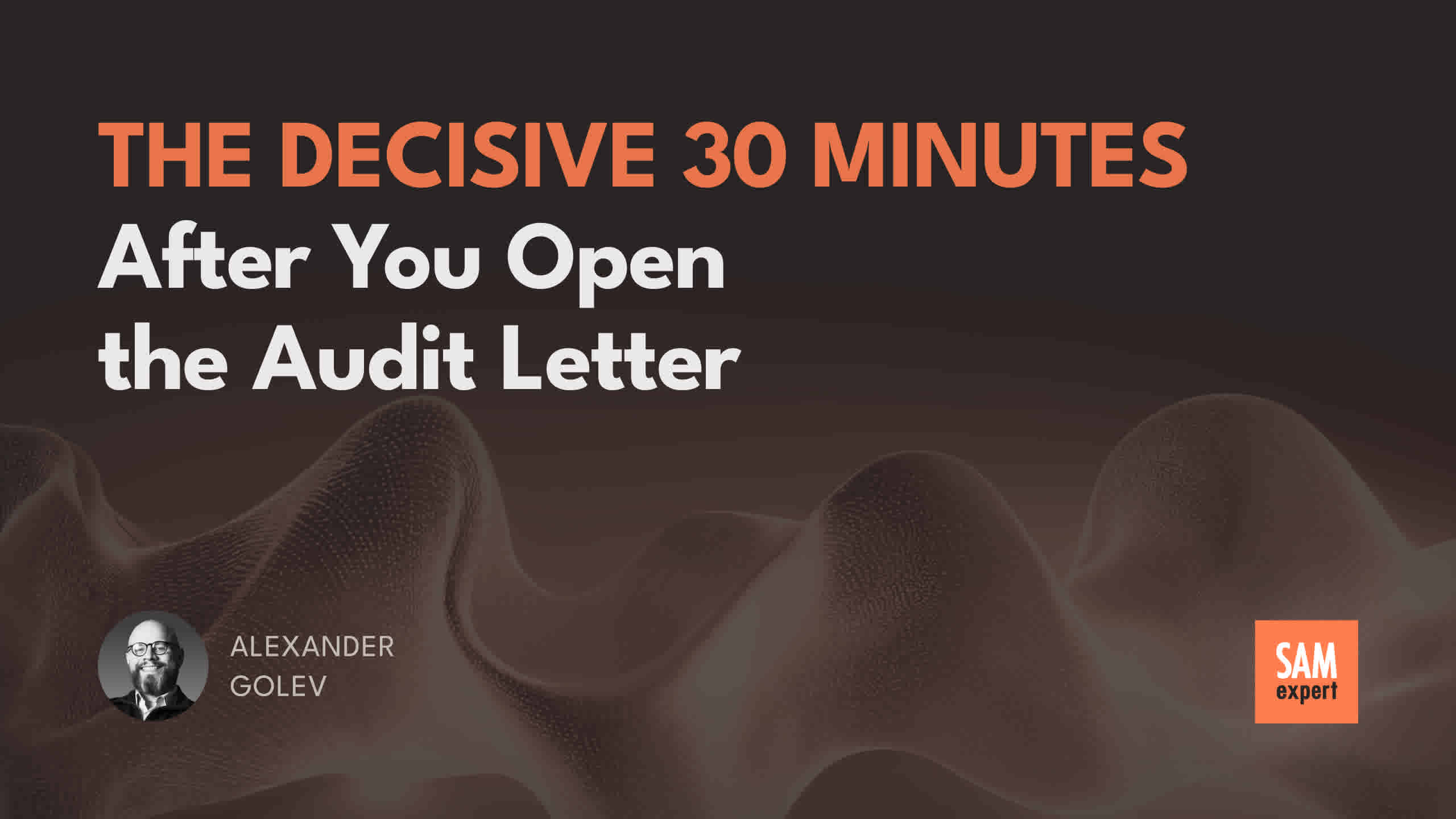 The Decisive 30 Minutes After You Open the Audit Letter