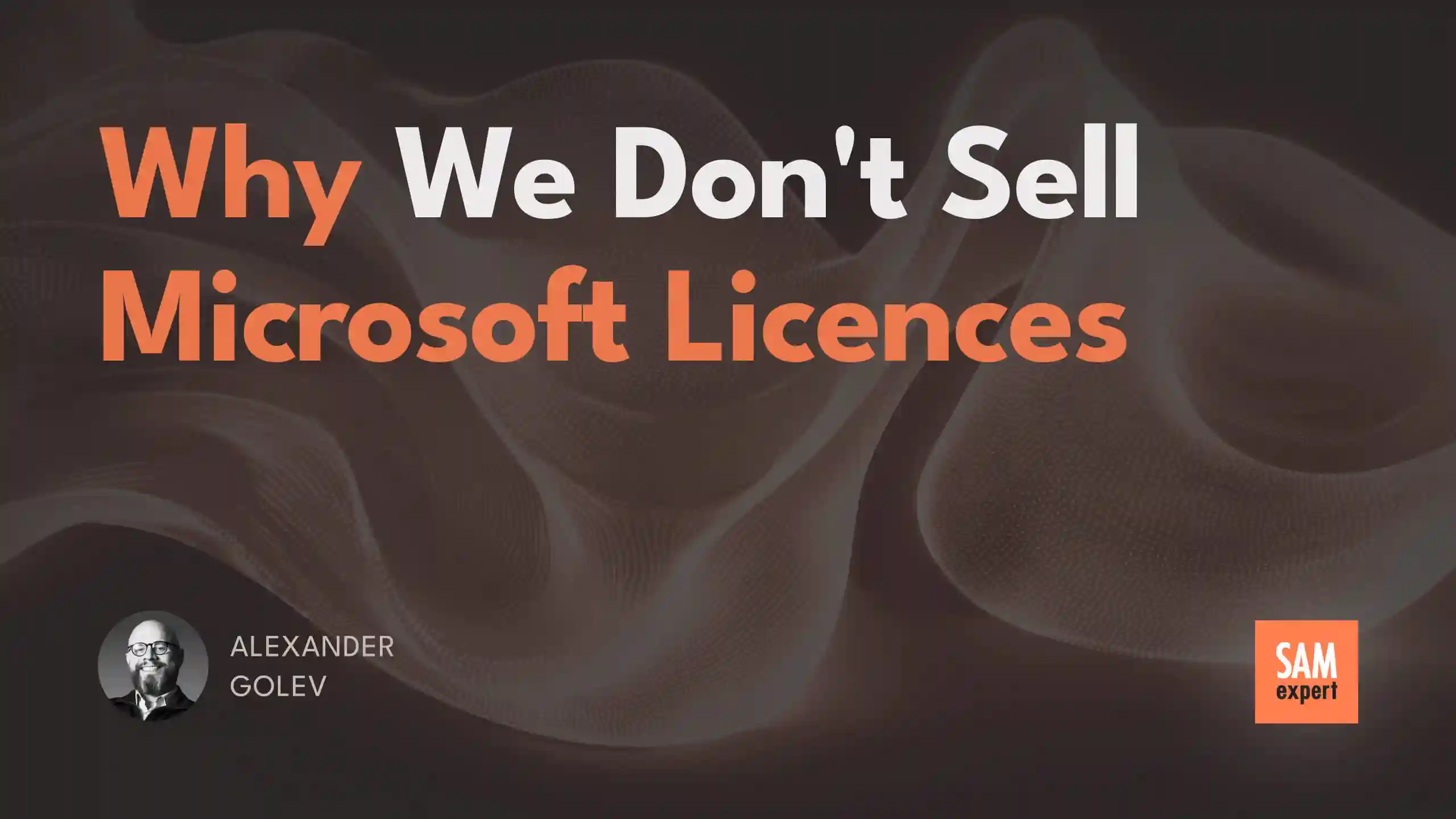 Why We Don't Sell Microsoft Licences