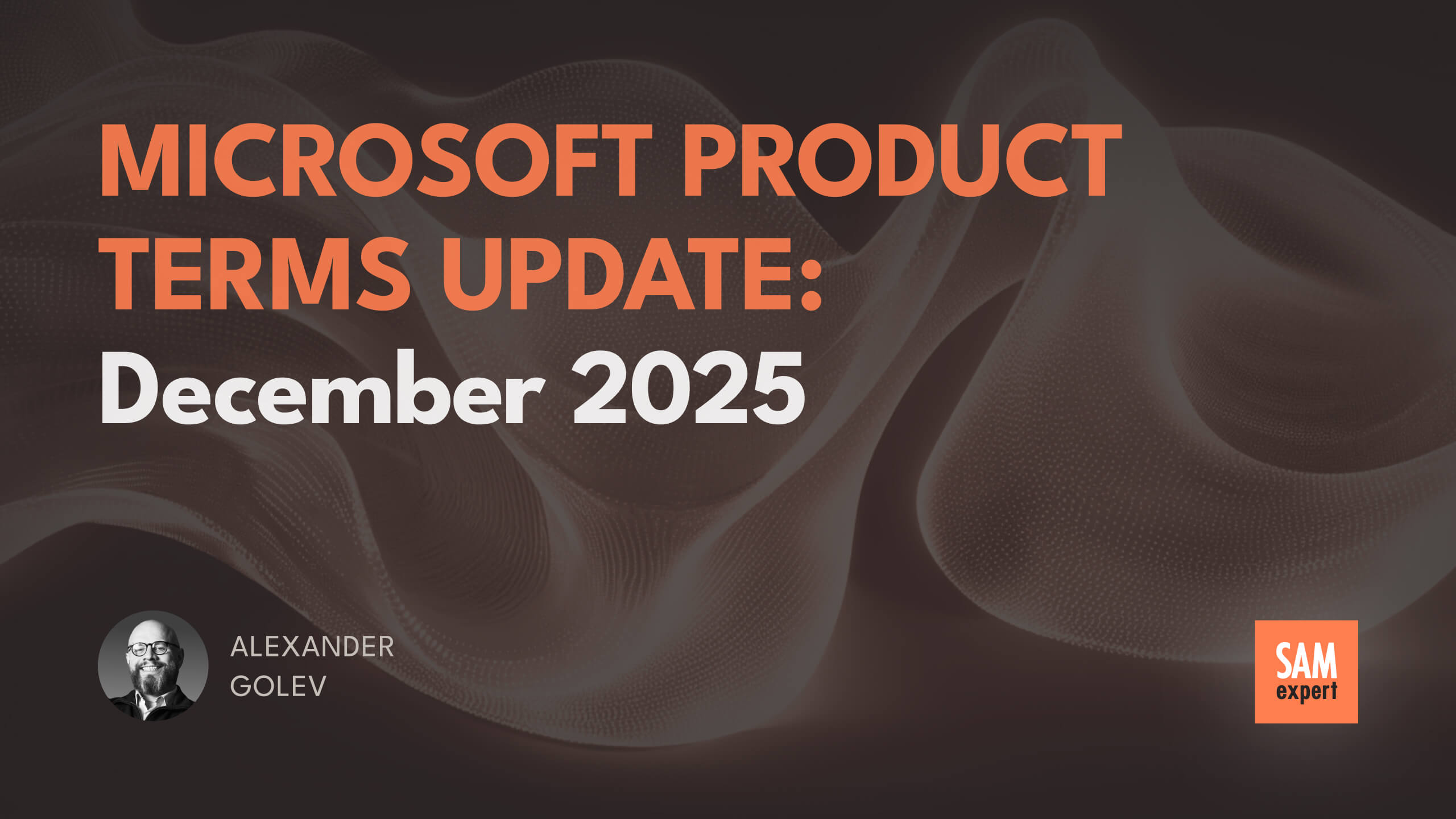 Microsoft Product Terms Update: December 2025