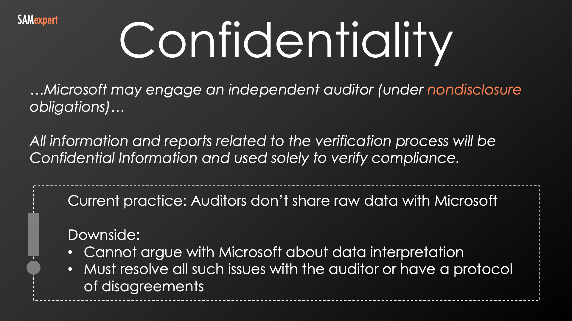 Microsoft Audit Confidentiality and Data Sharing