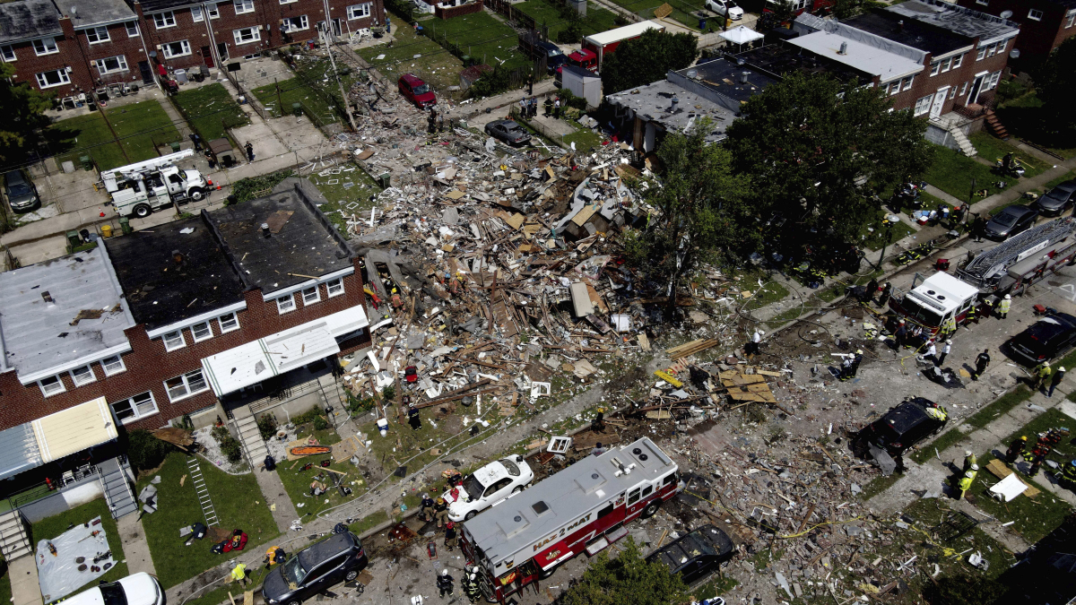 1 Dead, 4 Rescued After Gas Explosion Levels Baltimore Homes