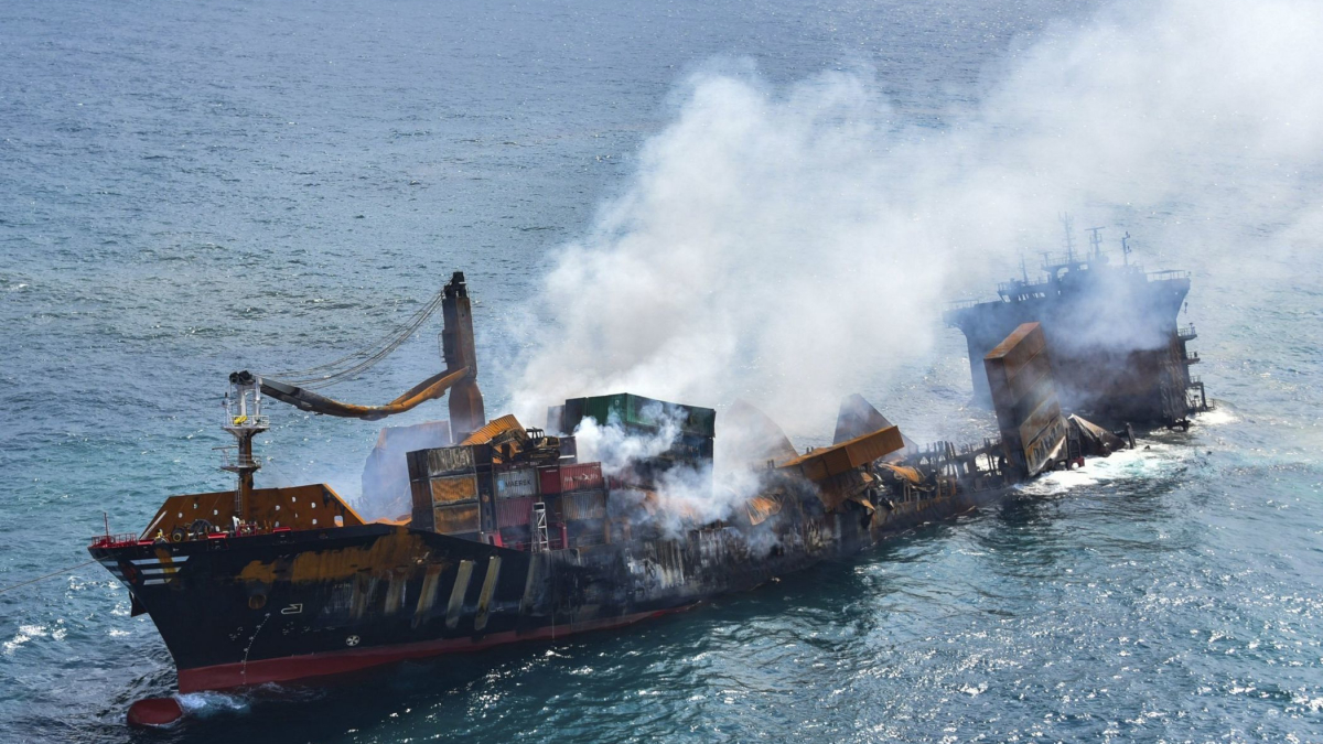 Environmental Disaster Feared as Ship Sinks Off Sri Lanka