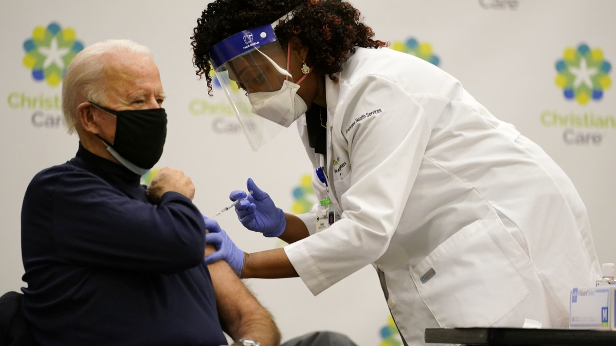 Biden Gets COVID-19 Vaccine, Says 'Nothing to Worry About'