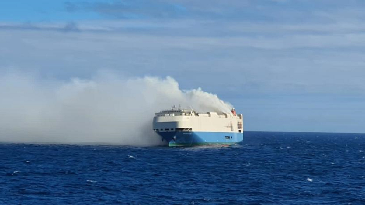 Burning Cargo Ship Is Adrift in Mid-Atlantic Without Crew