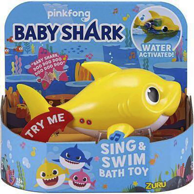 Zuru's full-sized Robo Alive Junior Baby Shark Sing & Swim Bath Toys