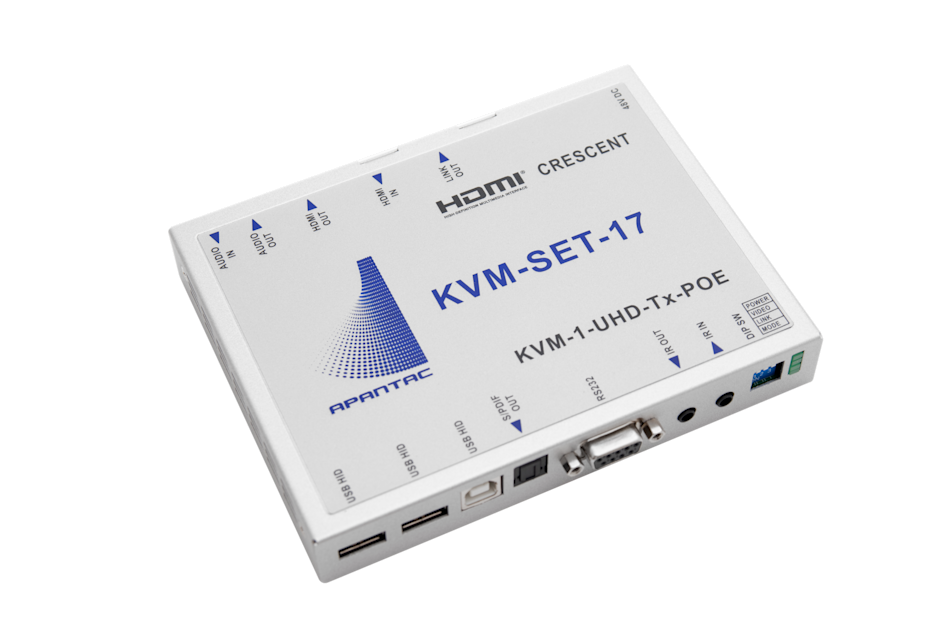 CRESCENT 4K/UHD KVM Extender/Receiver - Set 17 | Apantac