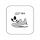 White square icon showing NAPTEX logo with a reclining figure and leaf design in black line art