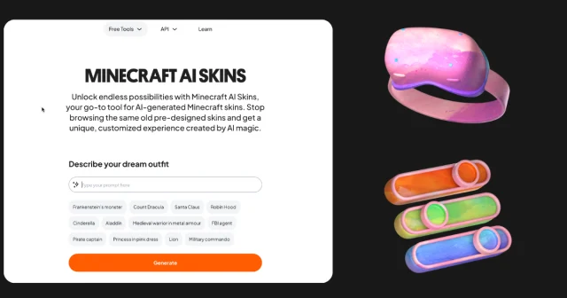 How to create Minecraft skins using Customuse AI on the Customuse website