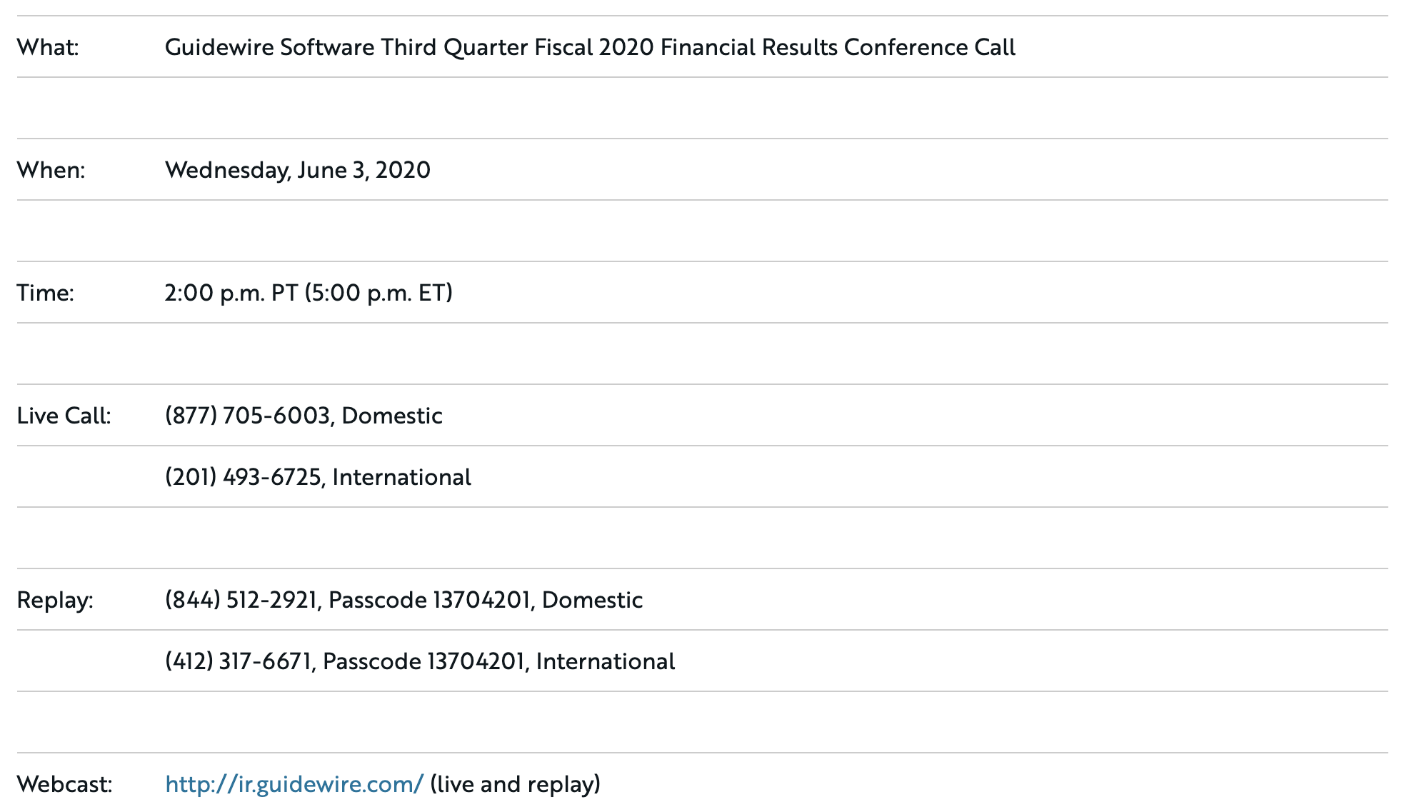 Q3 2020 Conference Call