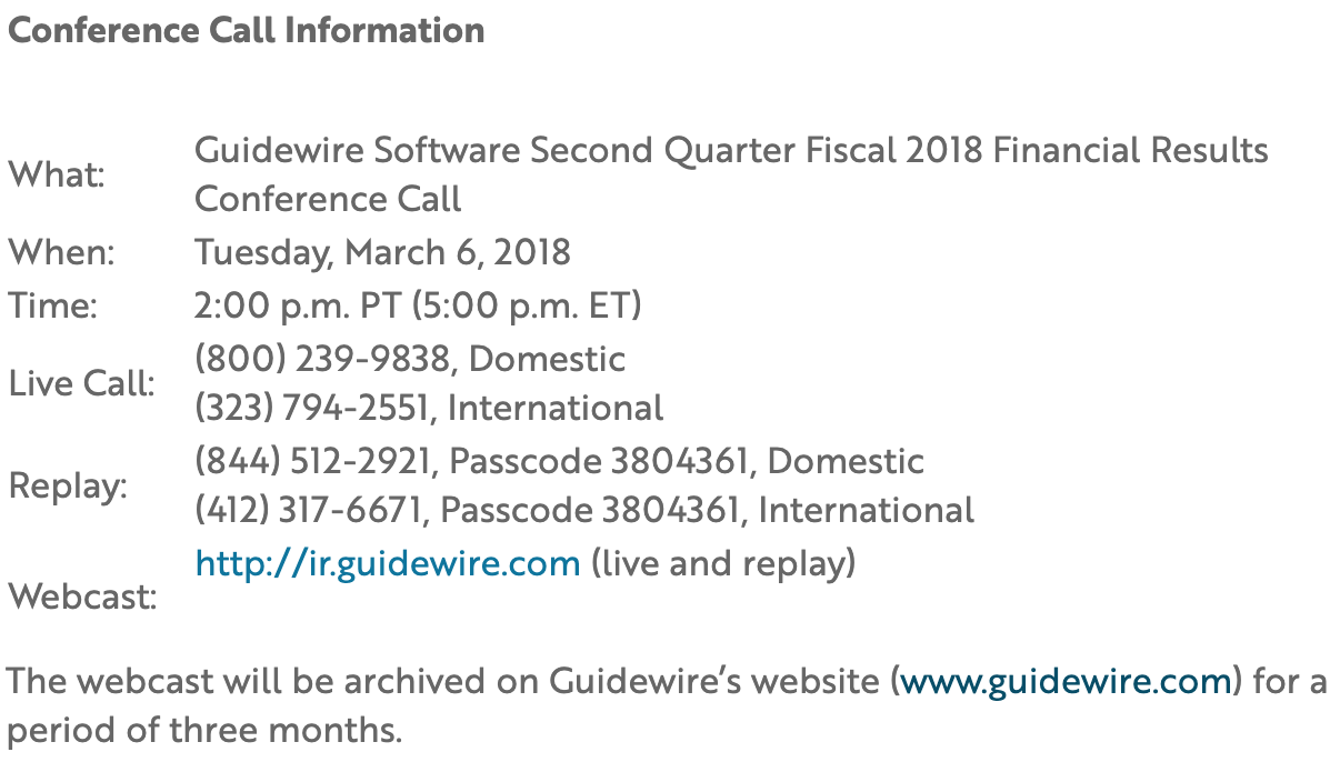 Second Quarter Fiscal 2018 tab 2