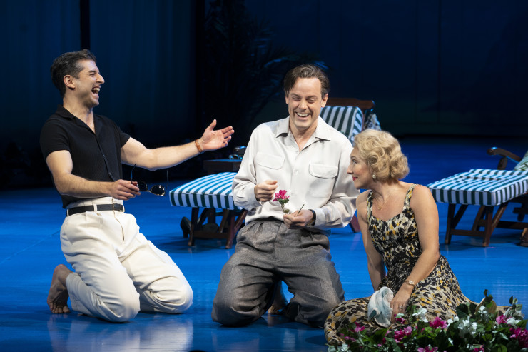 LCT FlyingOverSunset1314 - Tony Yazbeck, Harry Hadden-Paton and Carmen Cusack in Lincoln Center Theater-s FLYING OVER SUNSET. Credit to Joan Marcus