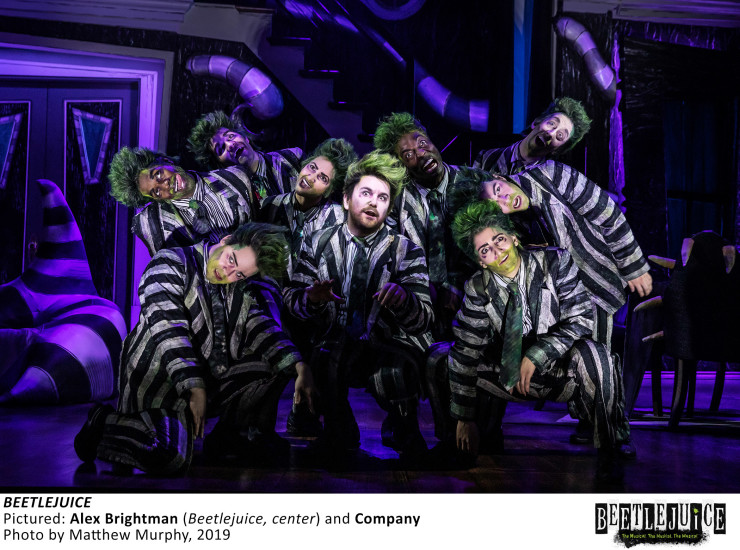 [3943] ALEX BRIGHTMAN and COMPANY in BEETLEJUICE, Photo by Matthew Murphy, 2019