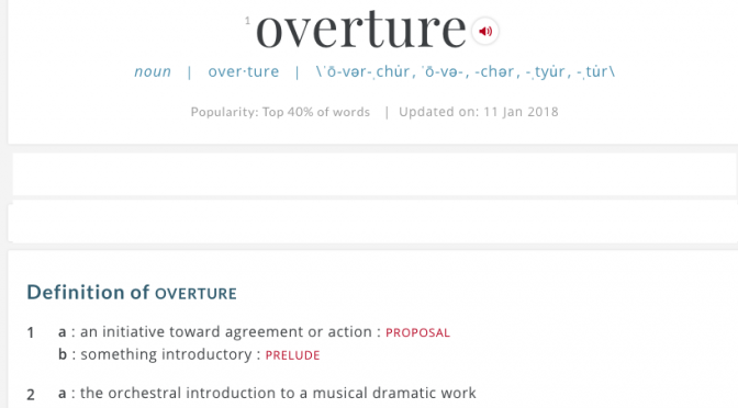 An Overture to Musical Theatre Overtures
