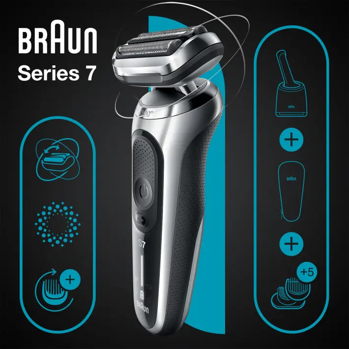 Series 7 71-S7500cc Shaver for Men, Wet & Dry with 360° Flex Head