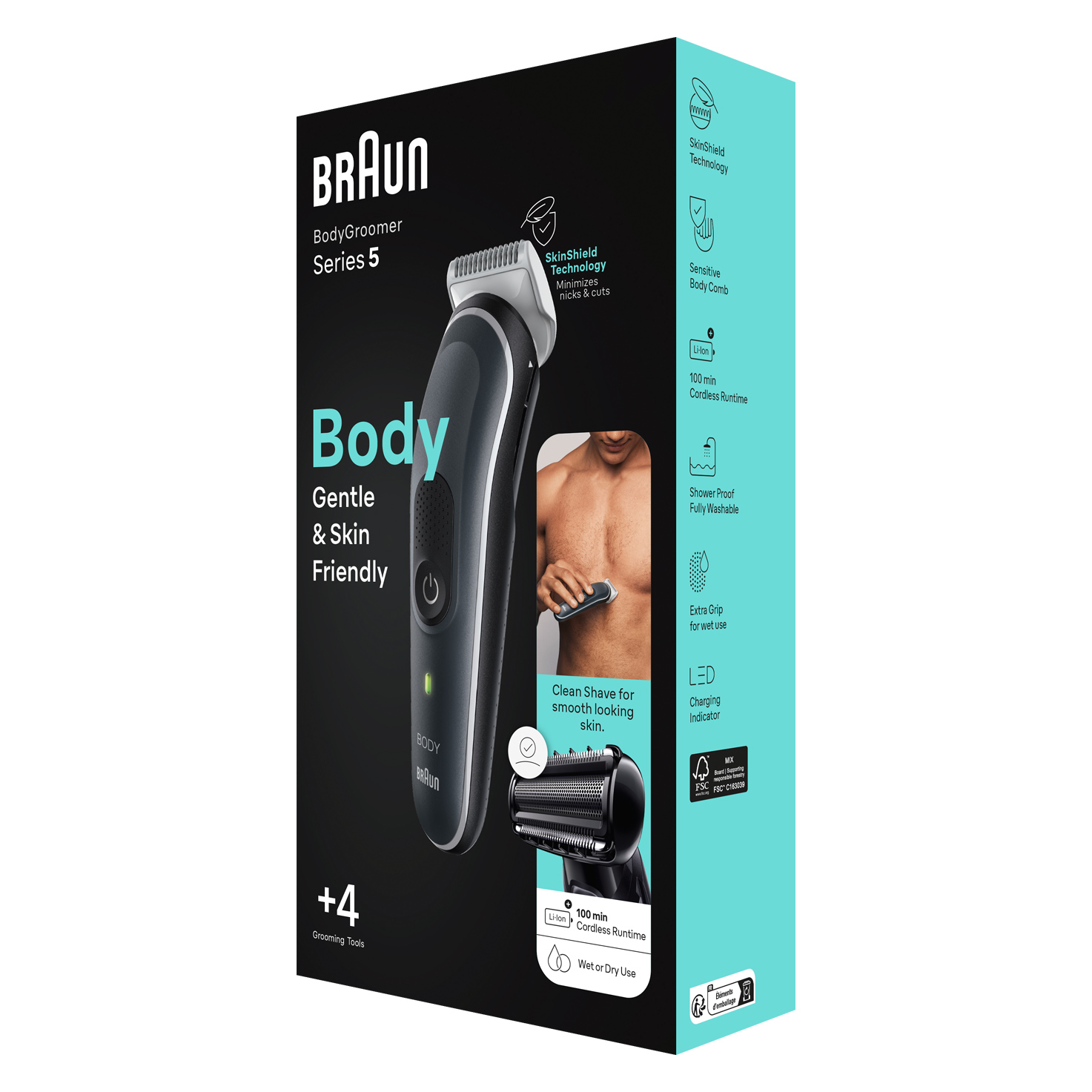 Braun BG5360 body groomer | Wet & dry body grooming | Braun SG