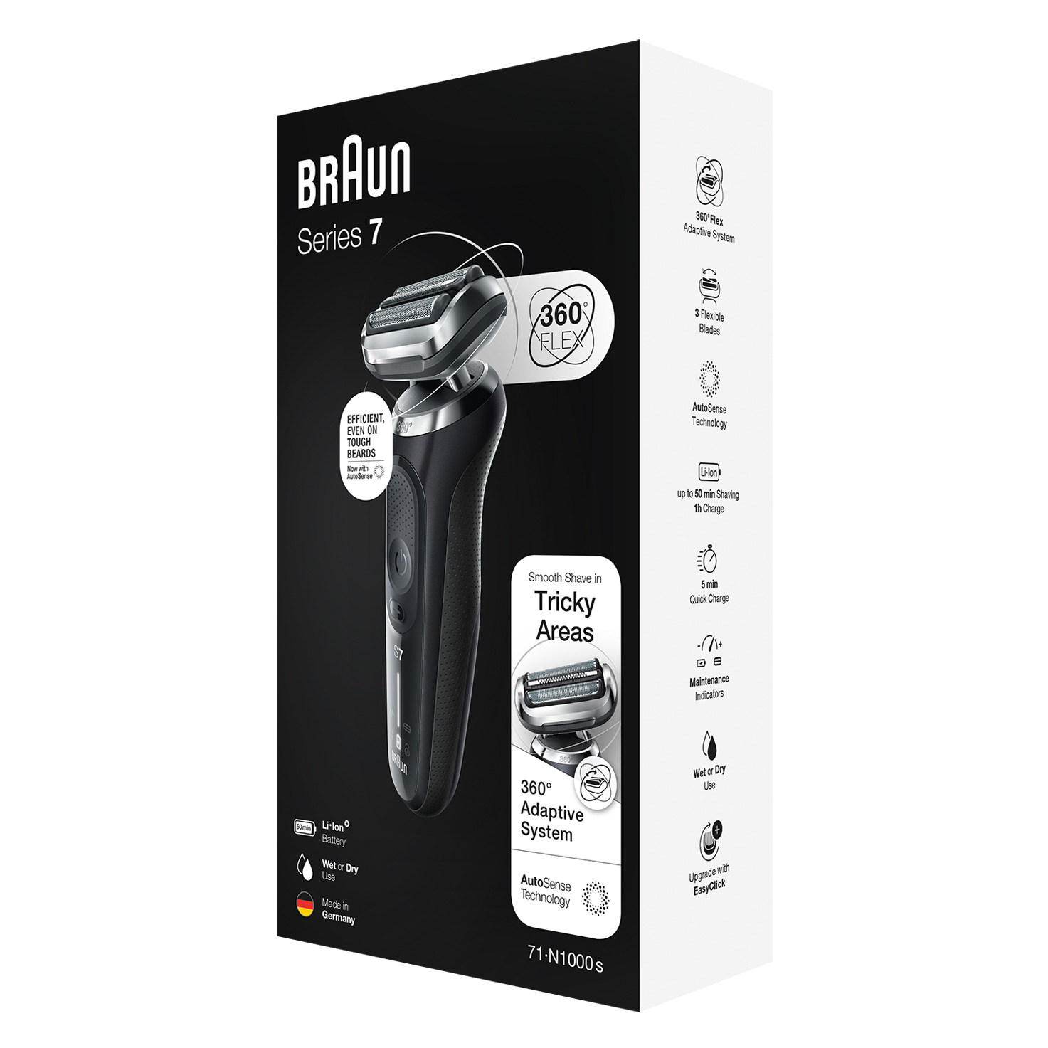 Series 7 71-S7500cc Shaver for Men, Wet & Dry with 360° Flex Head