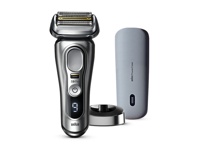 Series 9 Pro 9427s Wet & Dry shaver with PowerCase and charging stand,  silver.