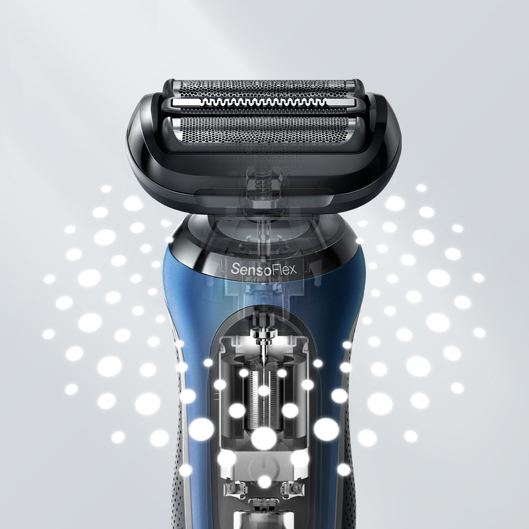 with shaver & Wet 6 SG | and 1 travel blue. attachment, Series case Dry 61-B1500s Braun