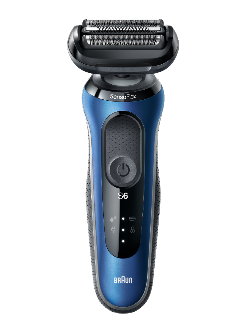 Series 6 61-B1500s travel case SG blue. & Dry 1 with and | Braun attachment, shaver Wet