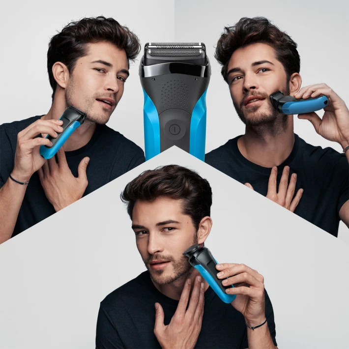 Braun Series 3 3010BT 3-in-1 Electric Cordless Wet and Dry Shaver for Men 