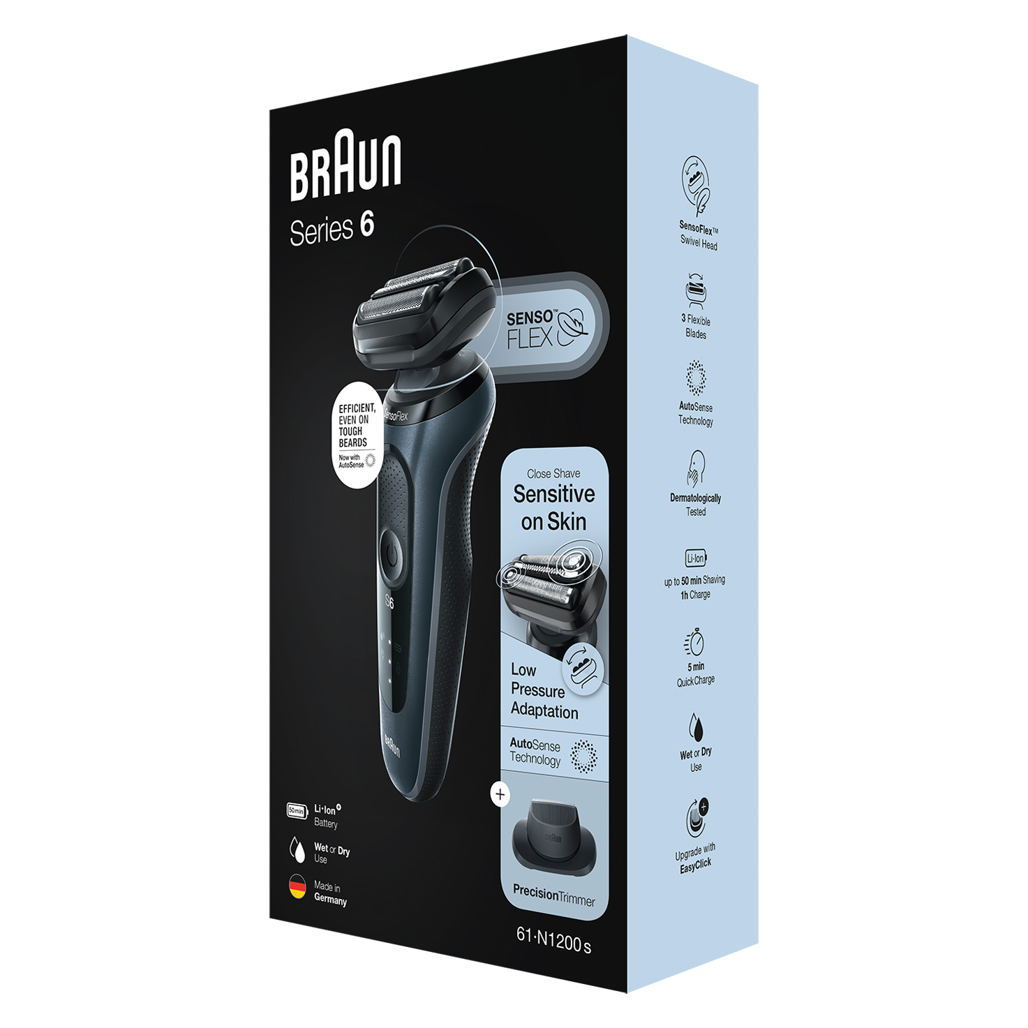 Series 6 61-N4820cs Wet & Dry shaver with charging stand and 2