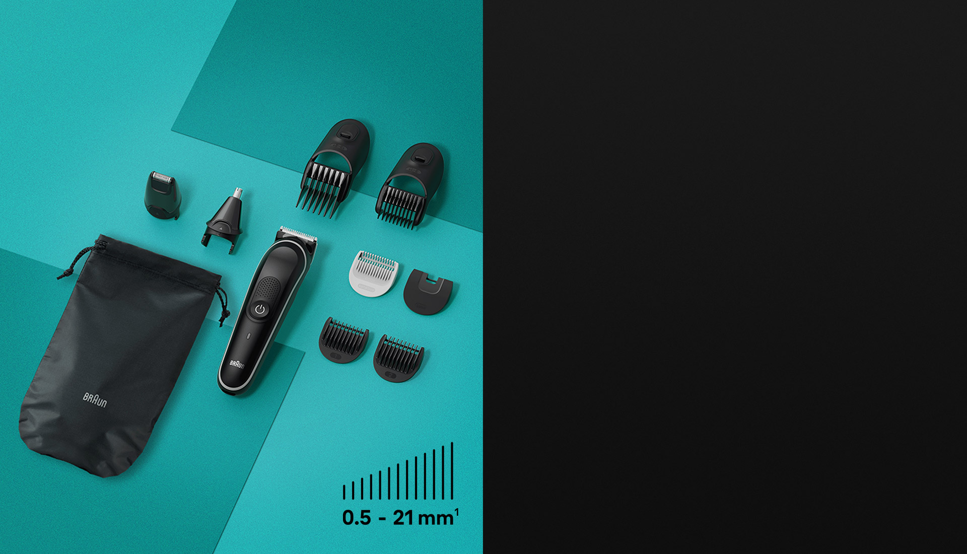 Braun MGK5410 9in1 Style Kit Beard Body Hair Nose Ear
