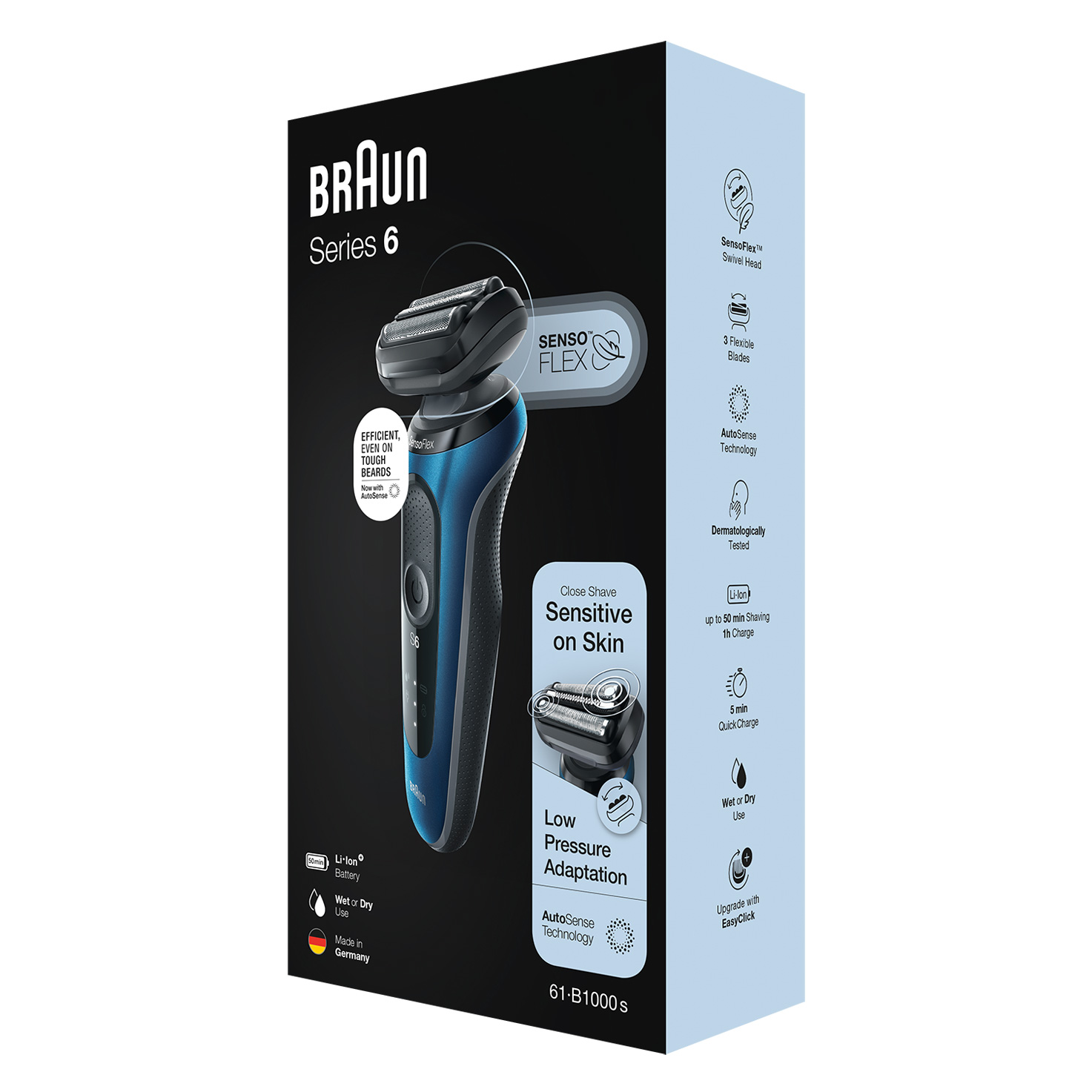 Series 6 61-B7200cc Wet & Dry shaver with SmartCare center and 1