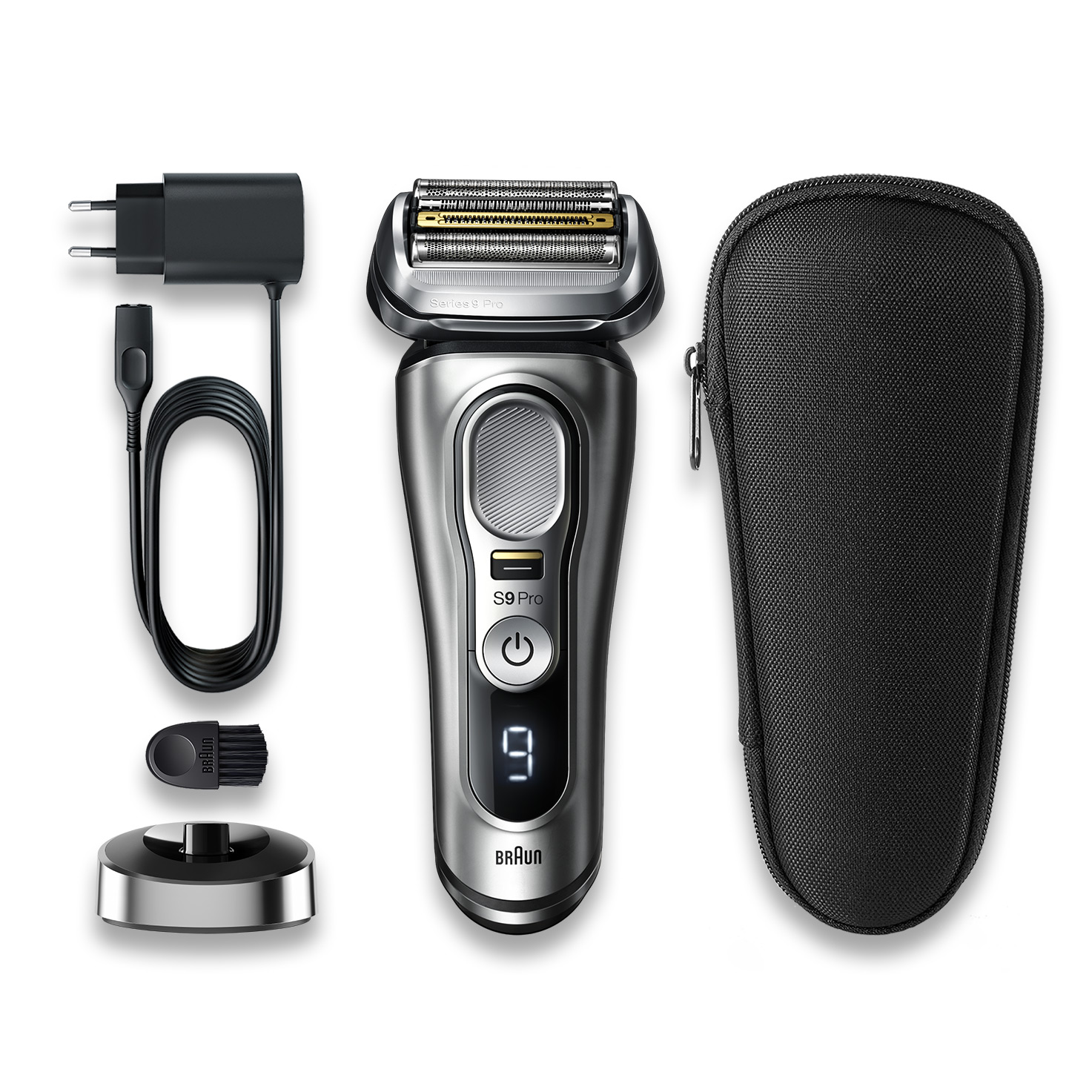 Series 9 Pro 9417s Wet & Dry shaver with charging stand and travel