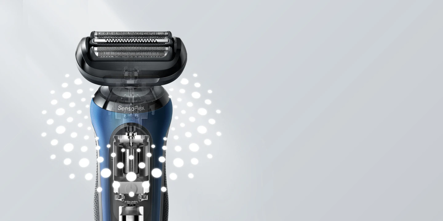 Barbeador Elétrico Sem Fio Braun Series 6 Shaver Preto/Azul no