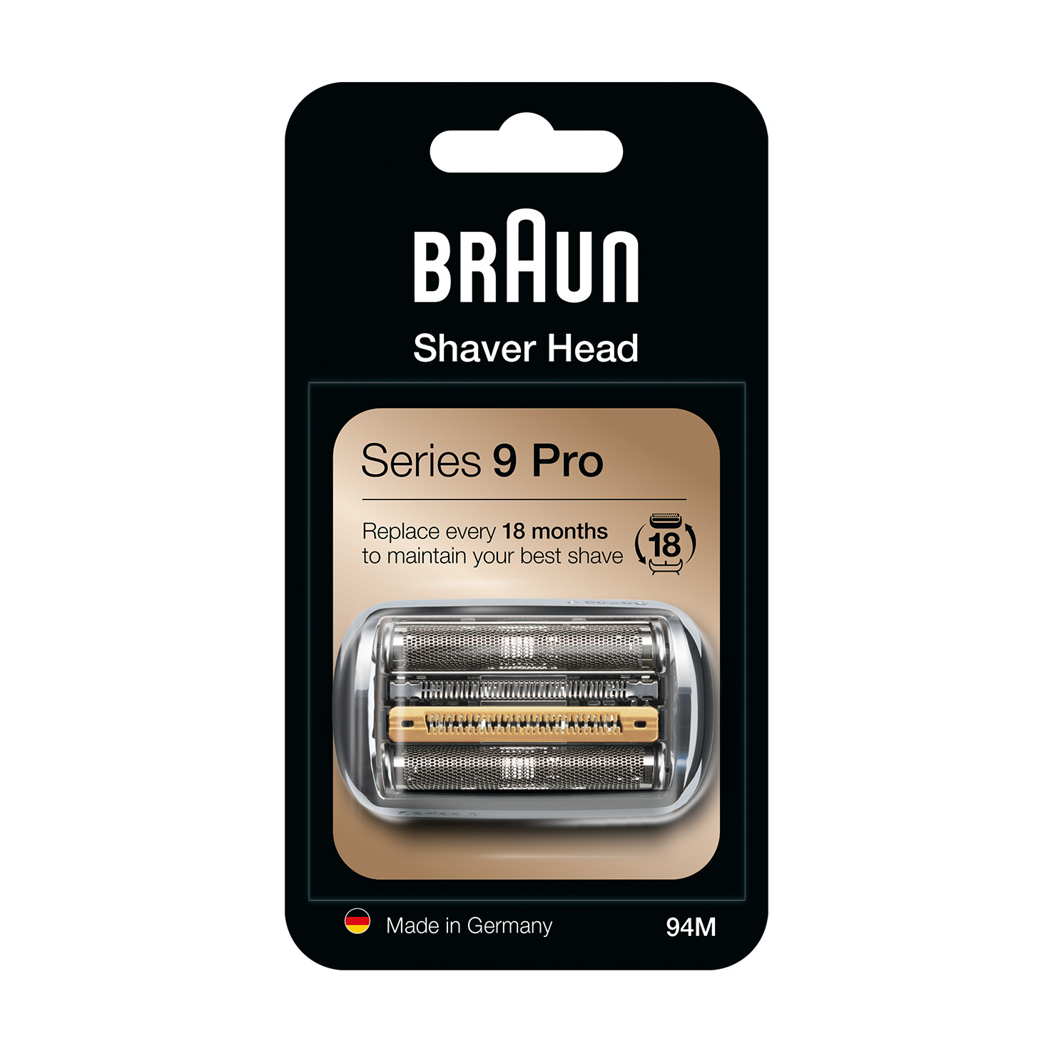 Braun Series 9 Electric Shaver Replacement Head, Easily Attach Your New Shaver  Head, Also Compatible with Series 9 Pro Electric Razors, 94M, Silver :  : Beauty & Personal Care