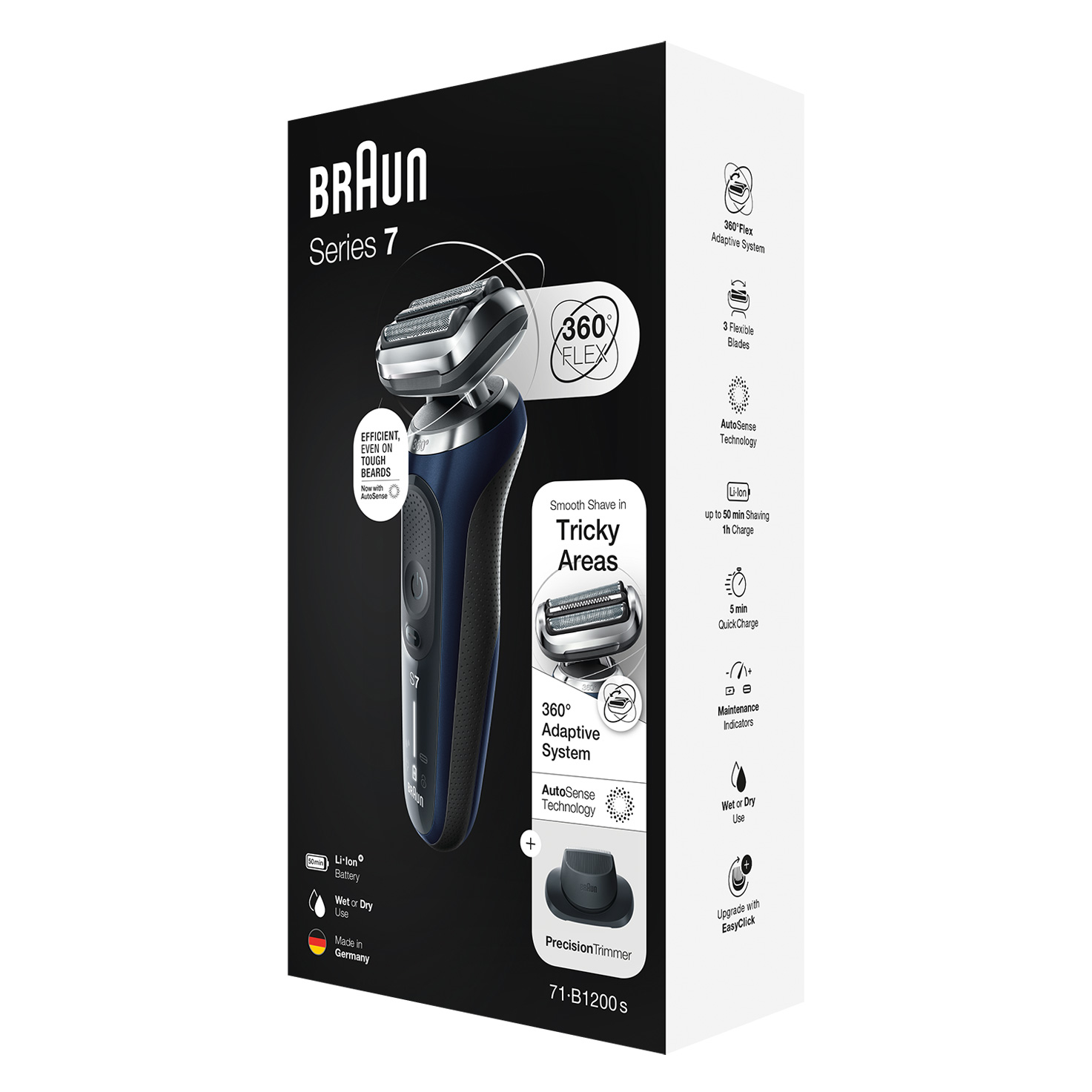 Series 7 71-S7500cc Shaver for Men, Wet & Dry with 360° Flex Head