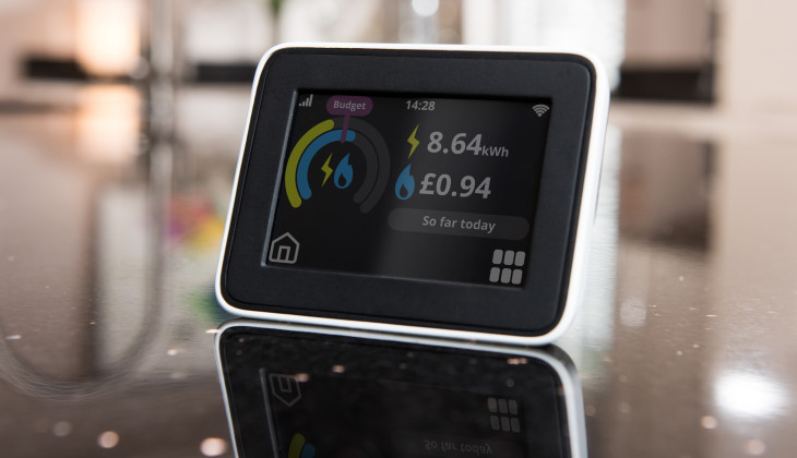 photo of a smart meter in someone's kitchen