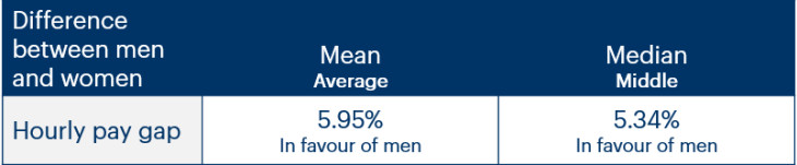 A chart showing Bulb's gender pay gap of 6% (in favour of men)