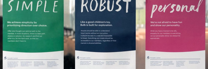 Bulb design principal posters - simple, robust, personal 