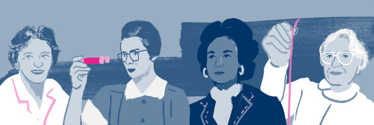 Illustration of four female pioneers of energy