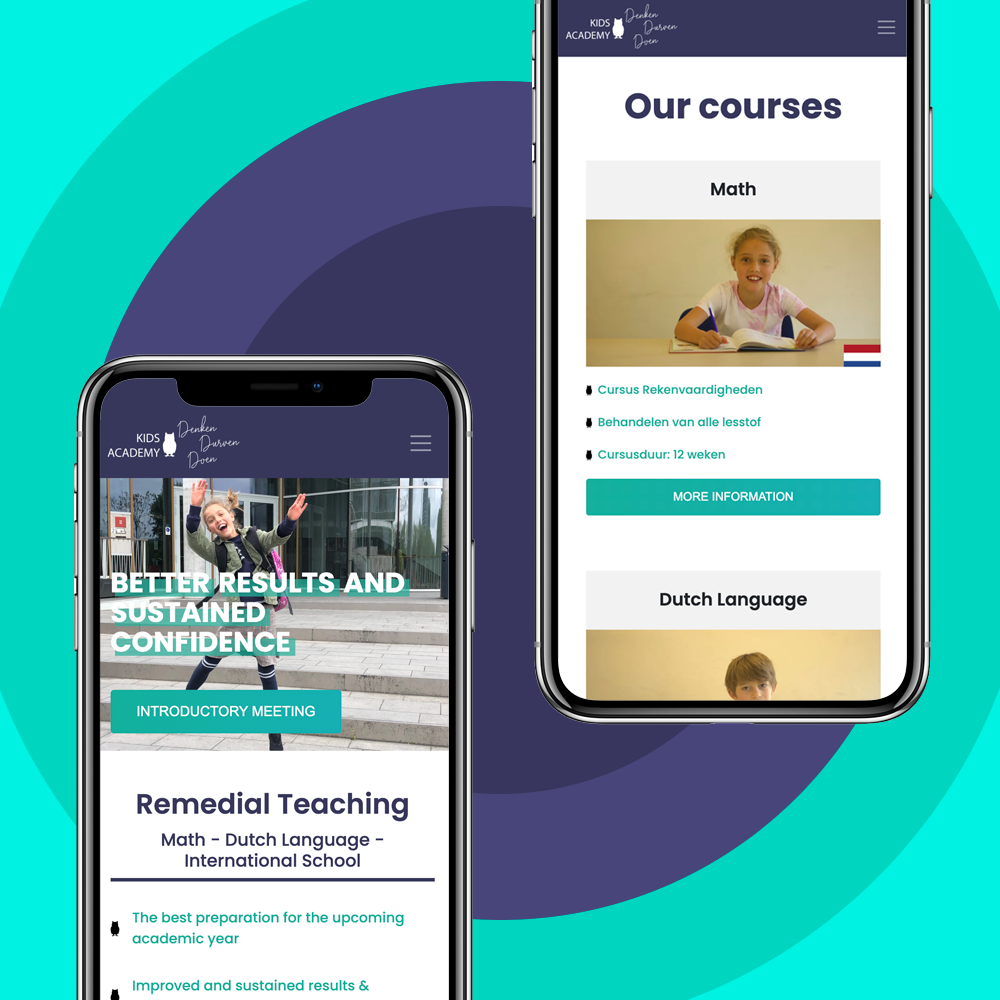 Kids Academy website showcase