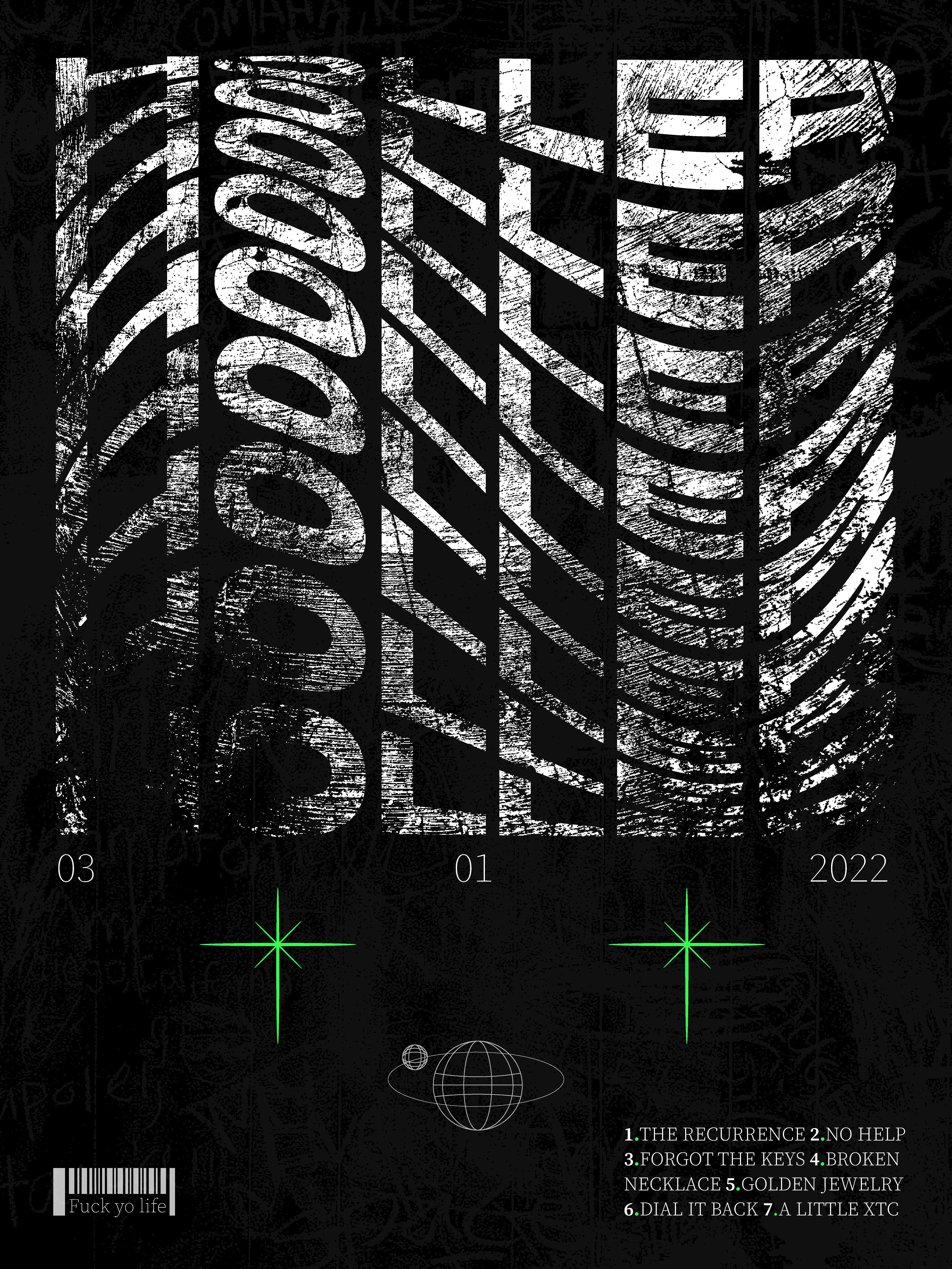 Poster with the text Holler on it