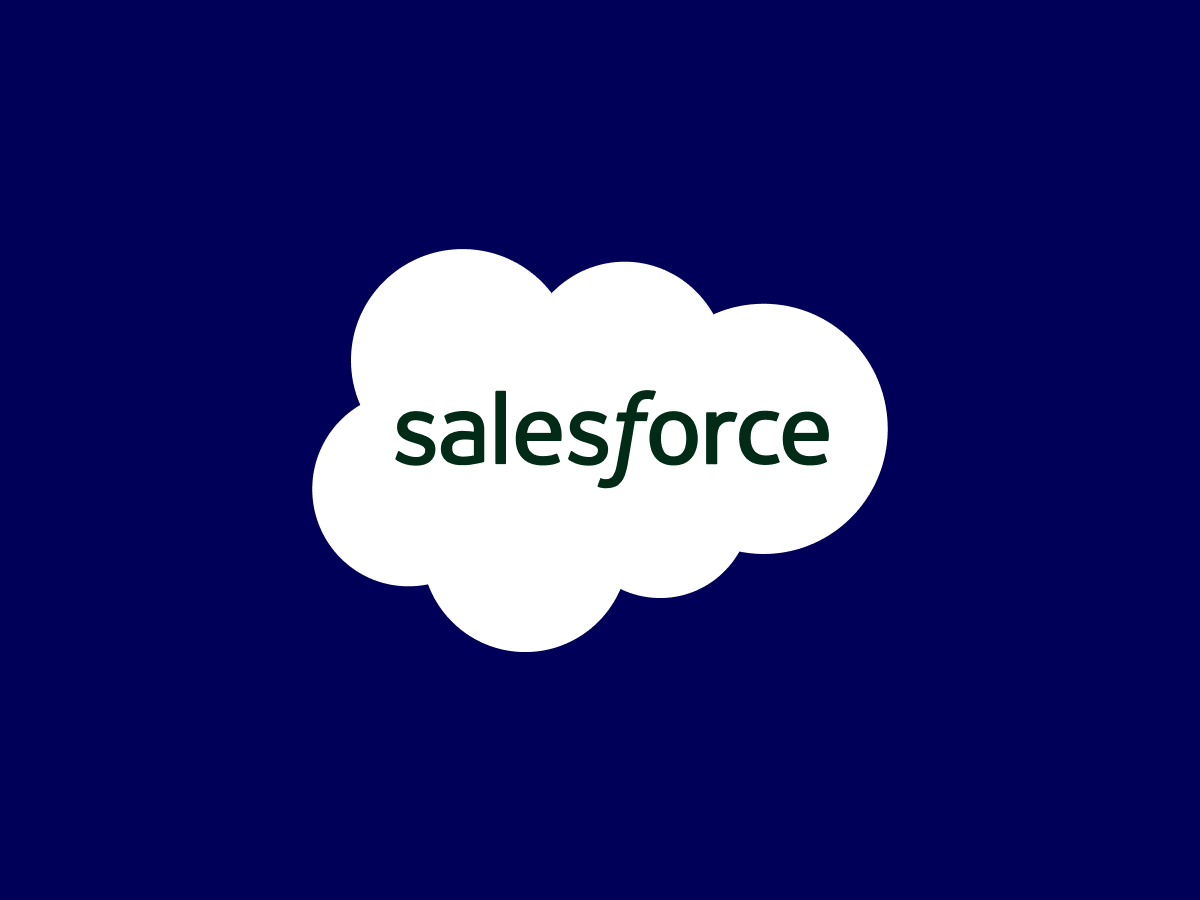Logo von Salesforce.org blauem Hintergrund